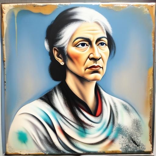 Abstract Encaustic Painting with Wax Layers