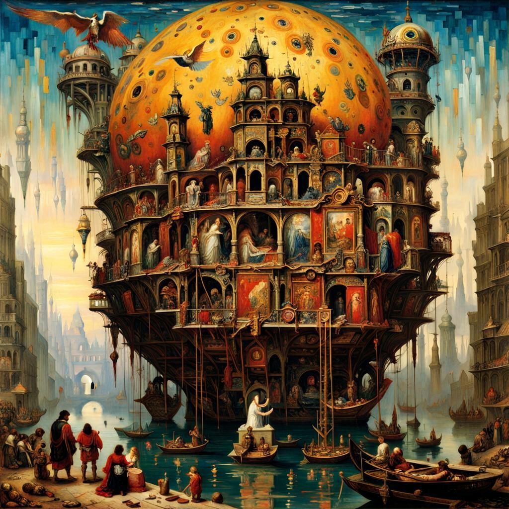 World Supported by Pillars of Wisdom and Valor