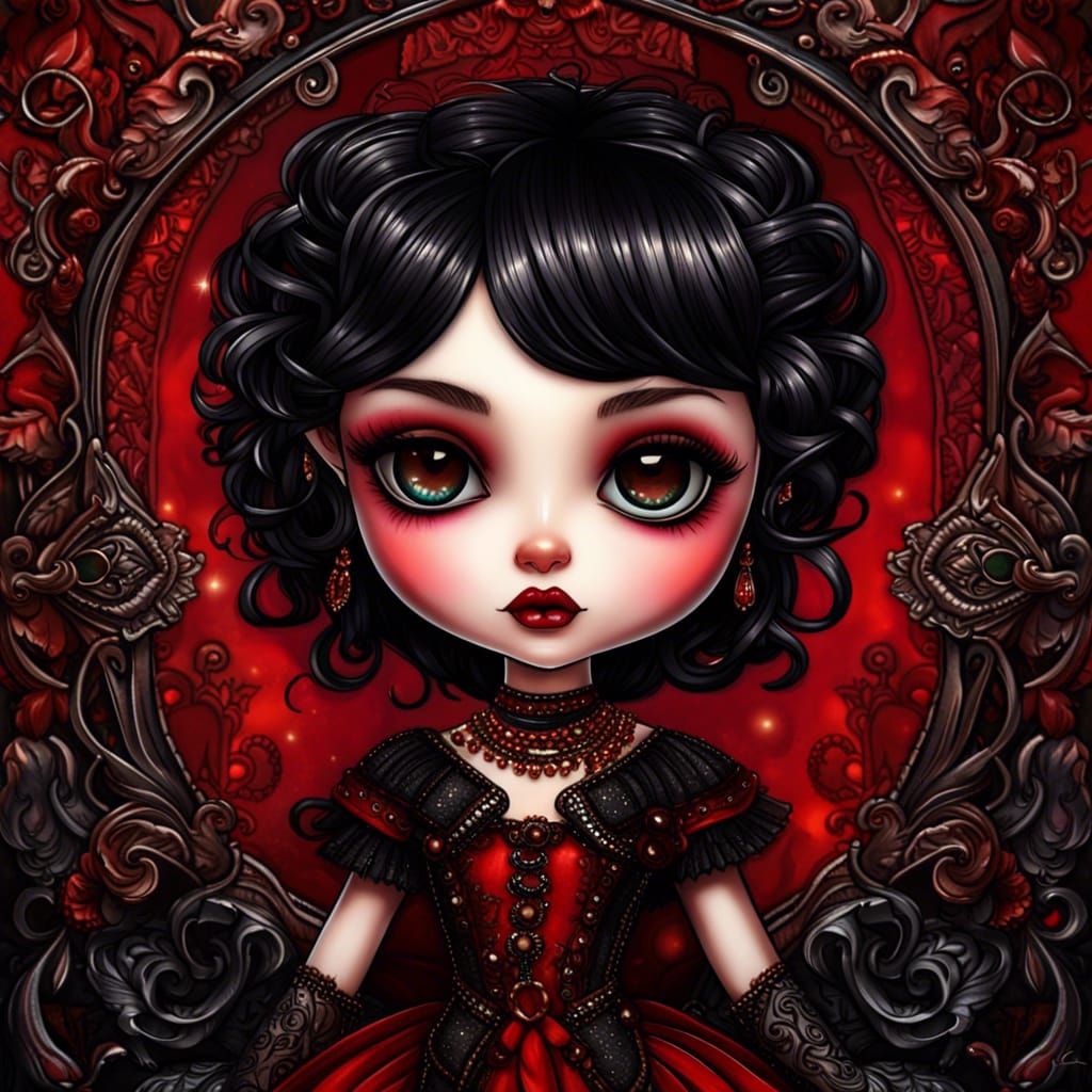 Deco Goth Pixie Portrait in Ultra-HD