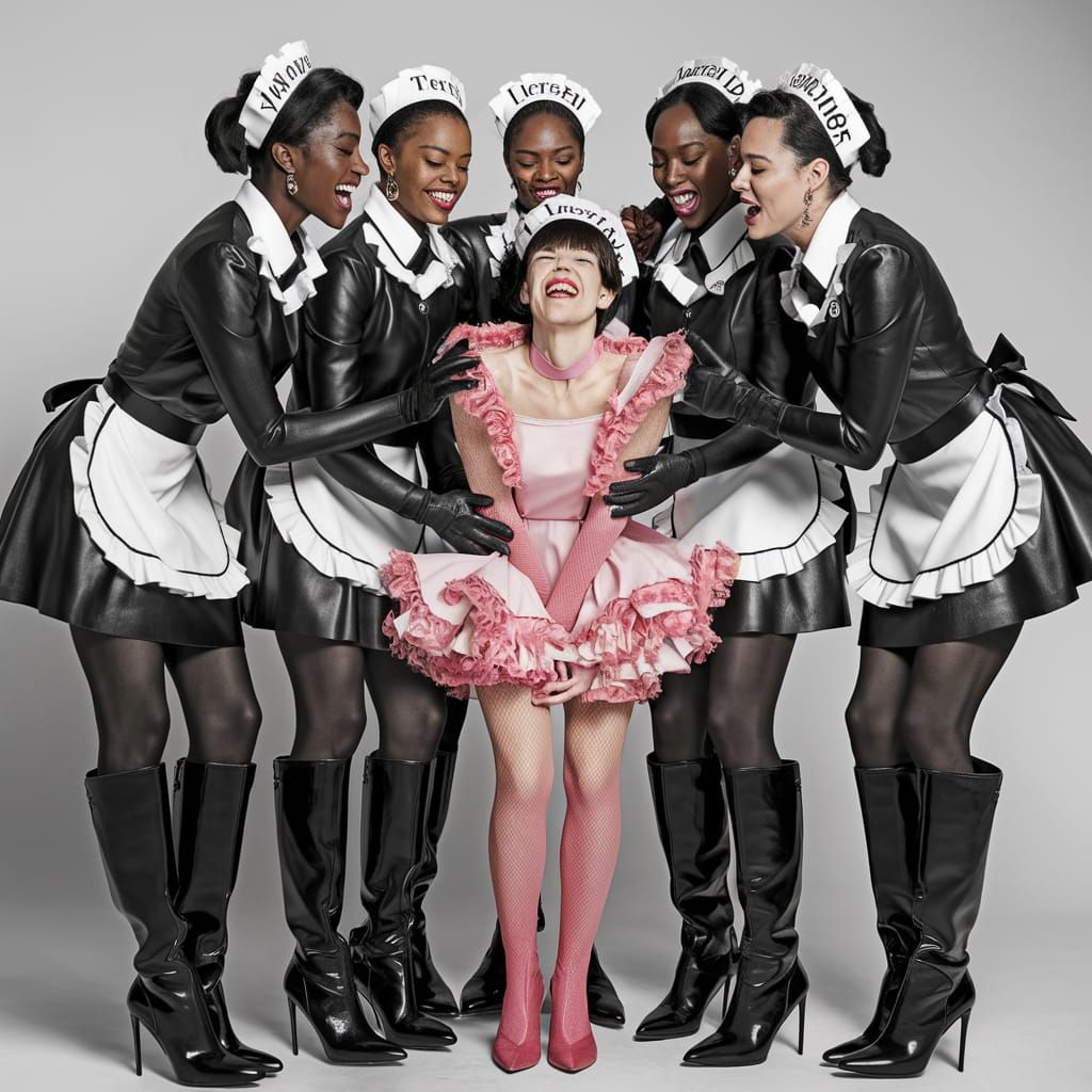 Elegant French Maids Celebrate in High-Resolution Portrait
