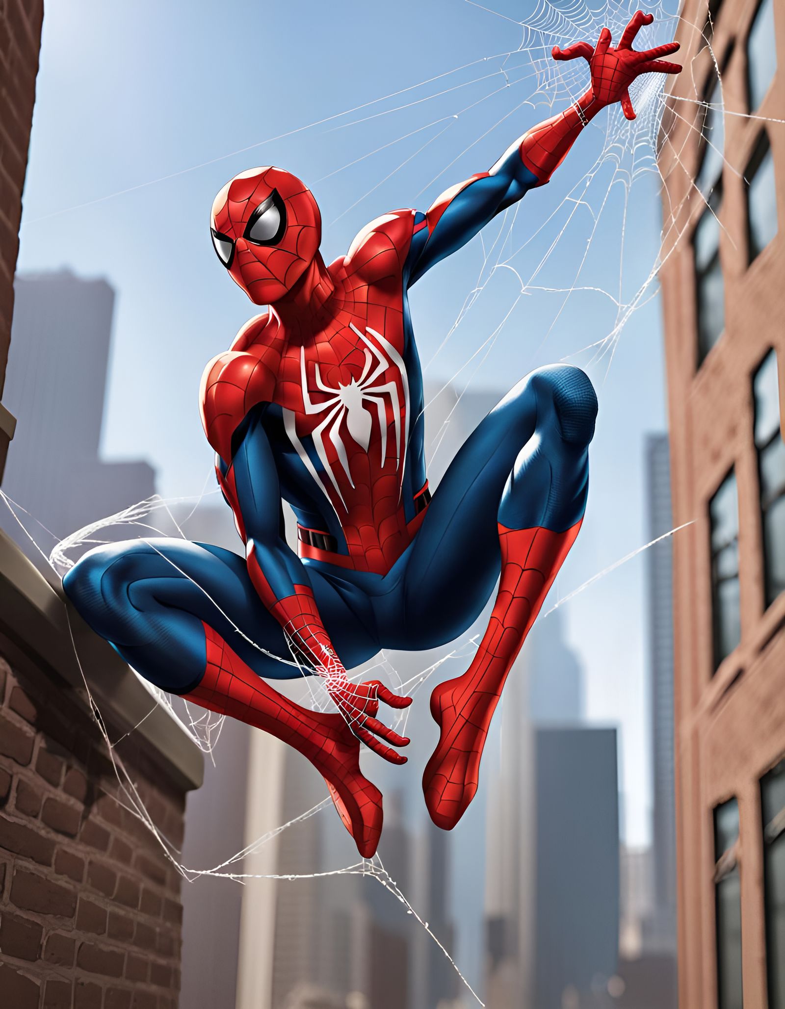 Spider-Man in Action: Heroic Cityscape