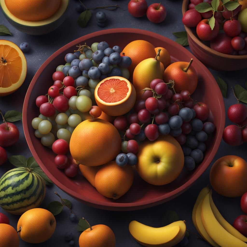 Fantastical Bowl of Fruit Still Life