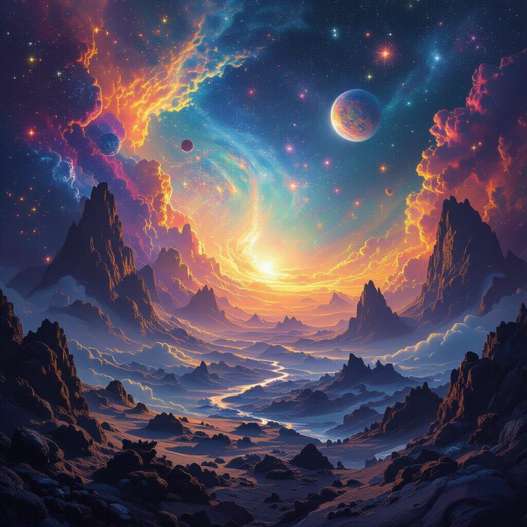 Psychedelic Cosmic Scenery in a Majestic Style