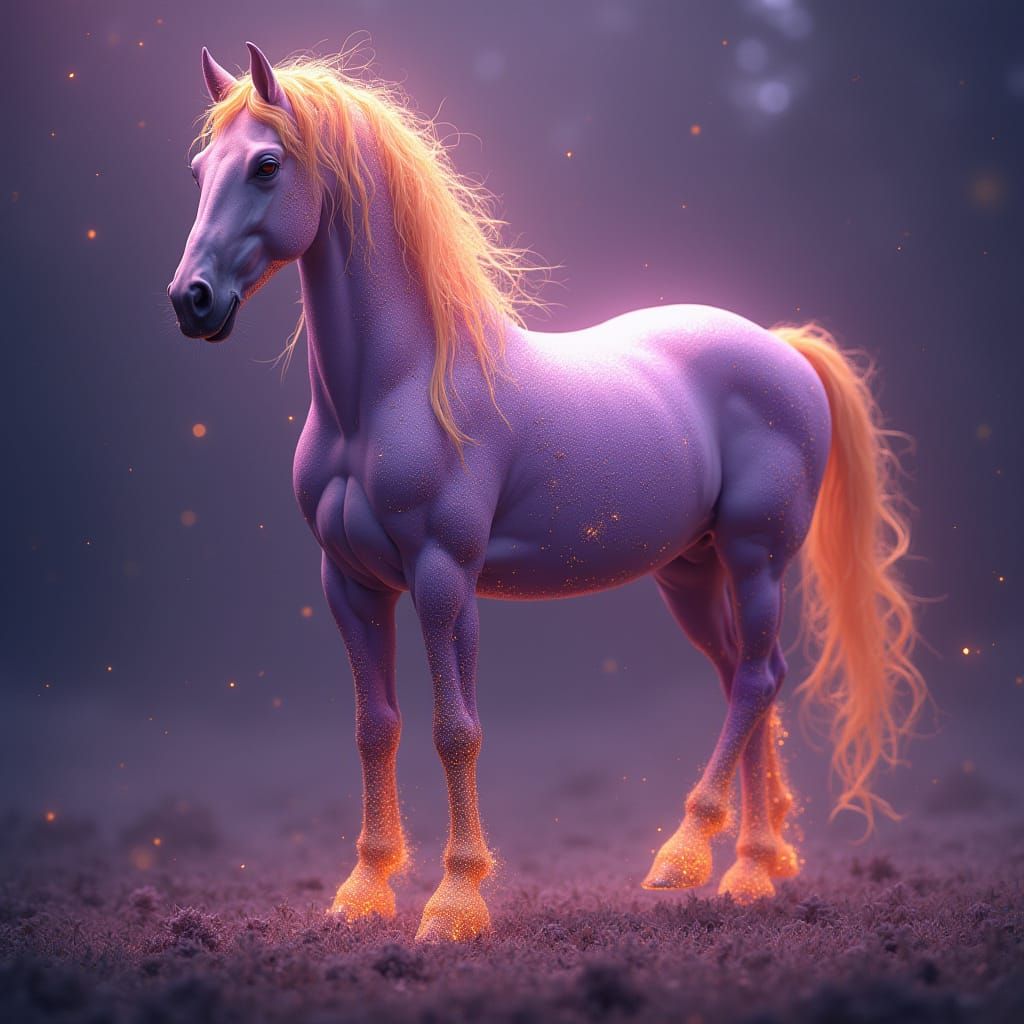 Stardust Horse in Dreamy Ethereal Style