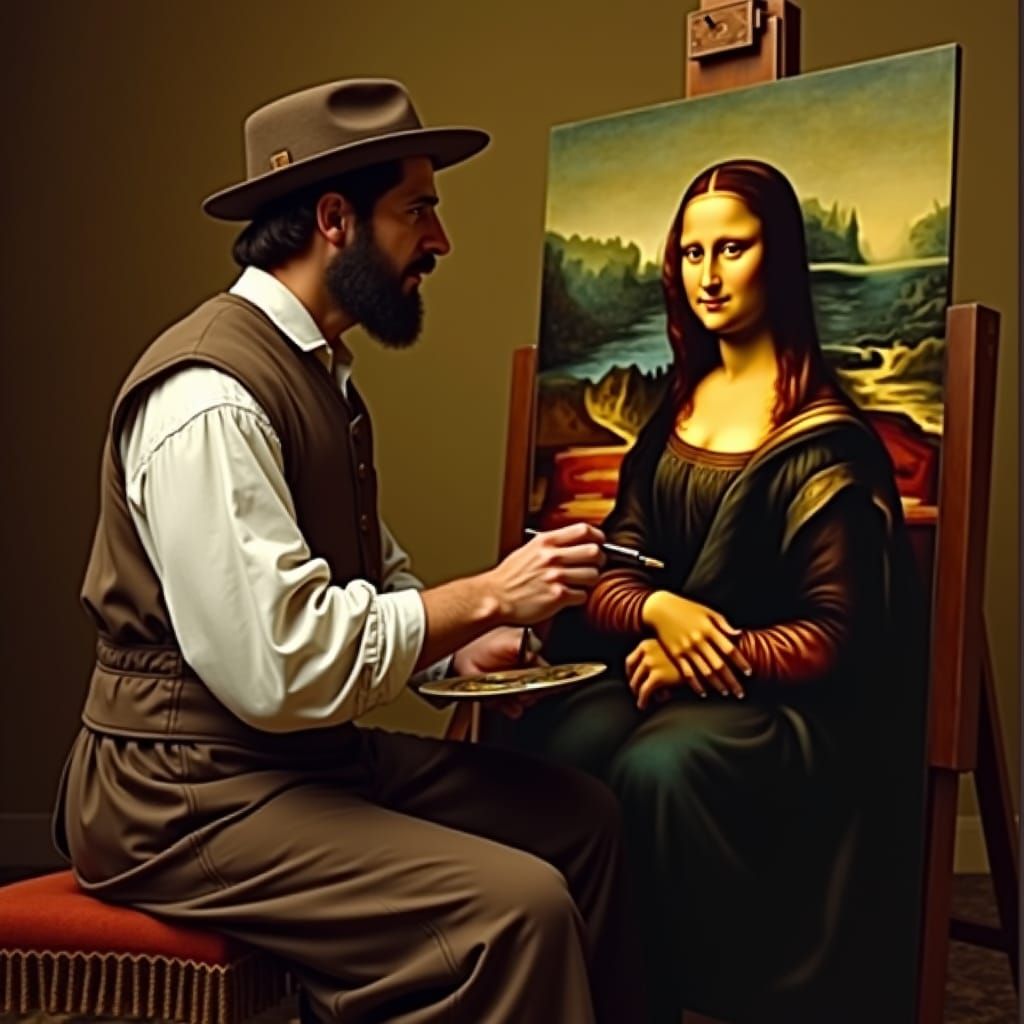 Da Vinci Painting Mona Lisa in Renaissance Realism