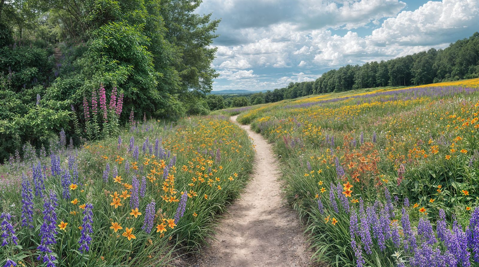 Vibrant Wildflower Meadow in Springtime