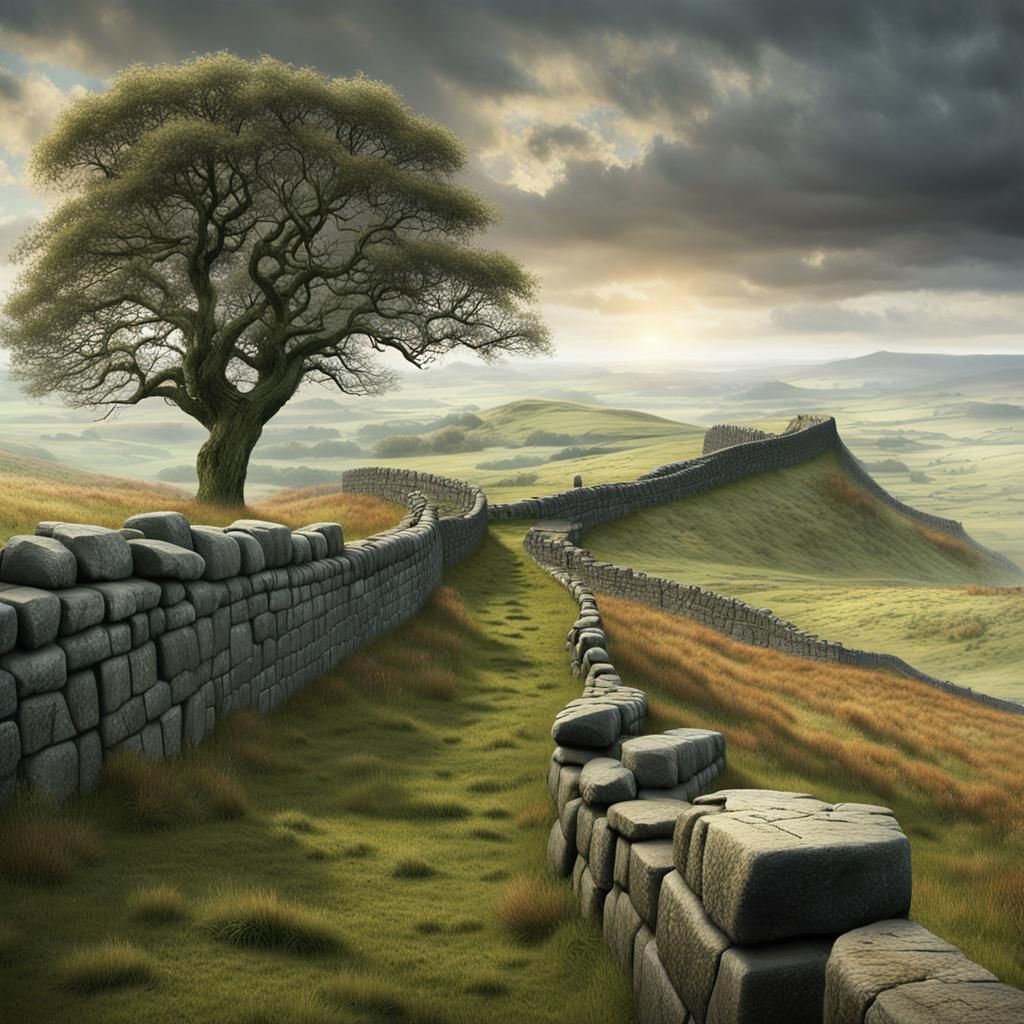 Hadrian's Wall: A Detailed Matte Painting