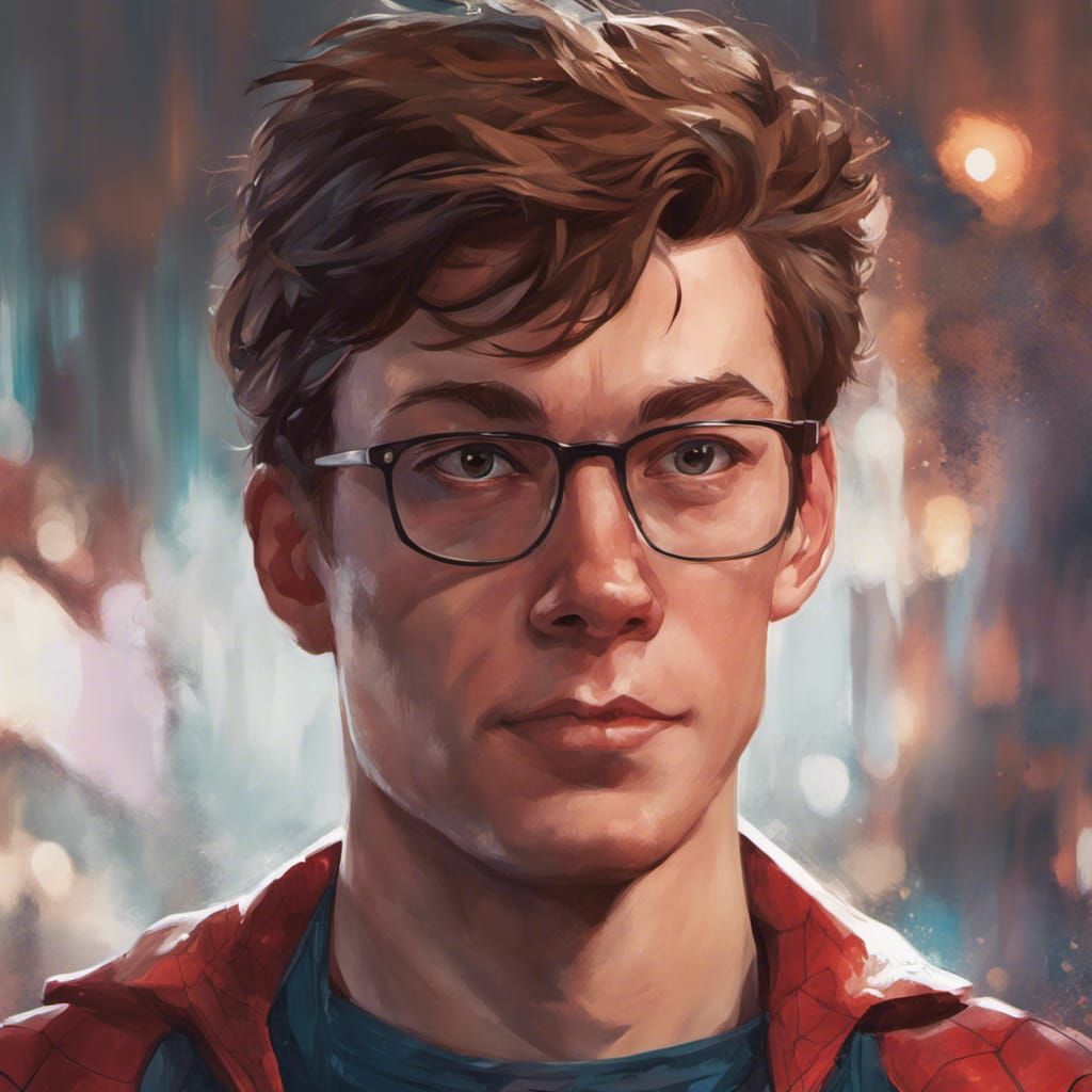 Spider-Man Portrait in Hyperdetailed Digital Art Style