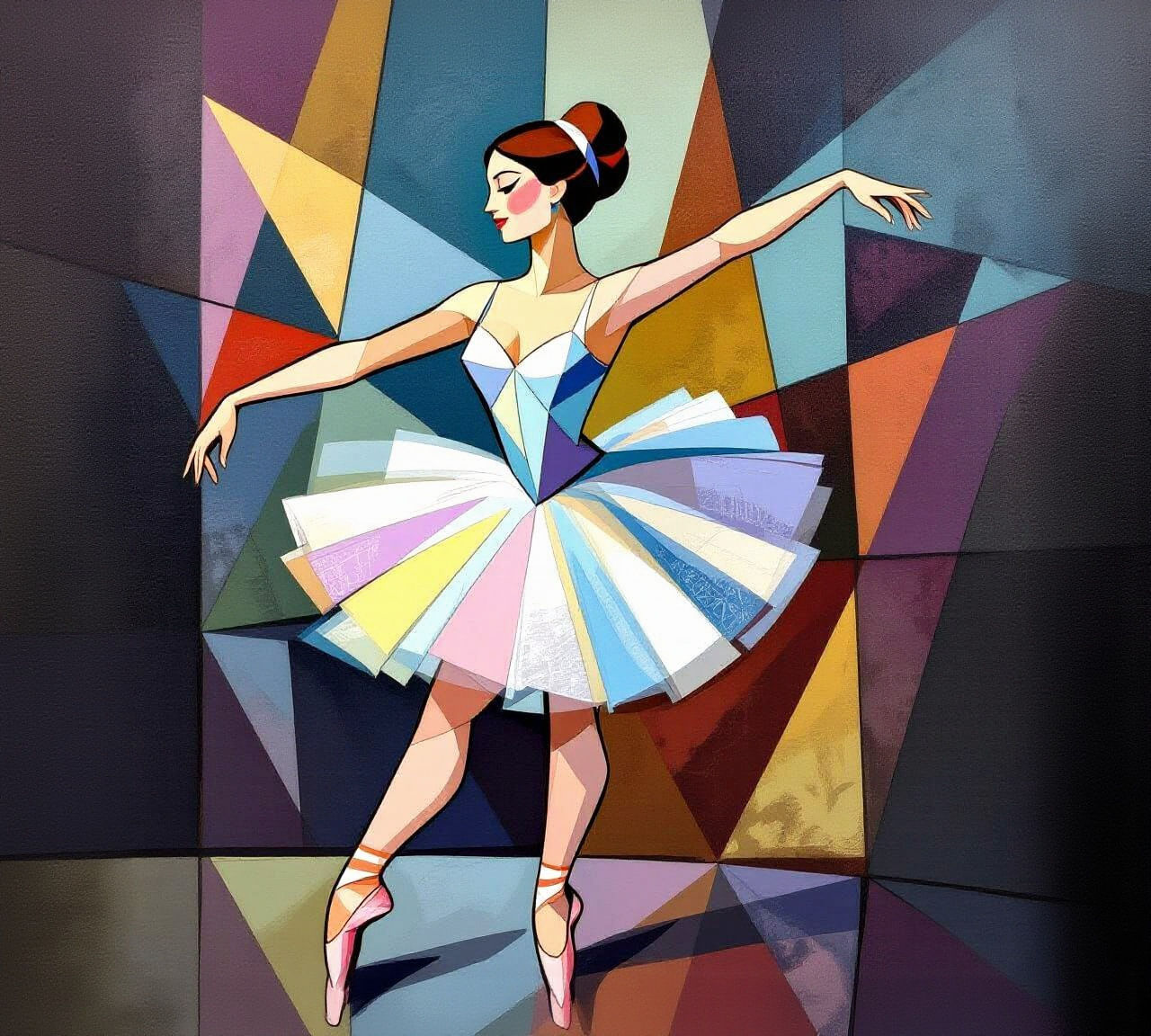 Cubist Ballet Dancers Masterpiece