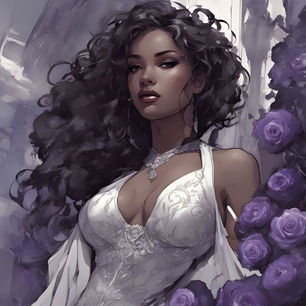 Hazel-Haired Girl in Gothic Art Style