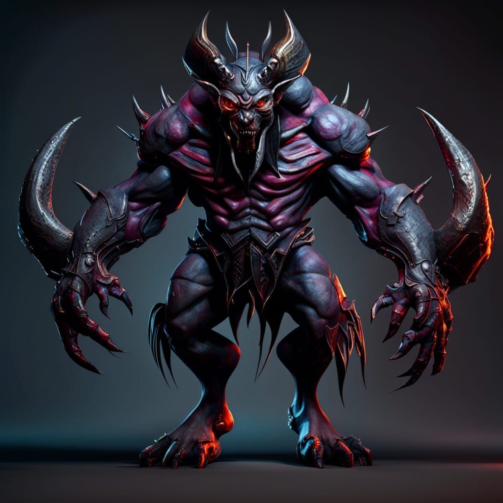 Demonic Metallic Creatures in Hyperdetailed 8K