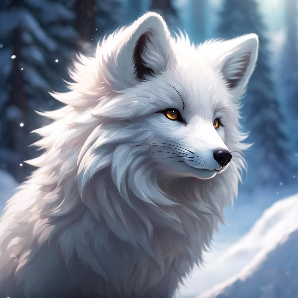 Adorable Arctic Fox Portrait in Ultra Quality