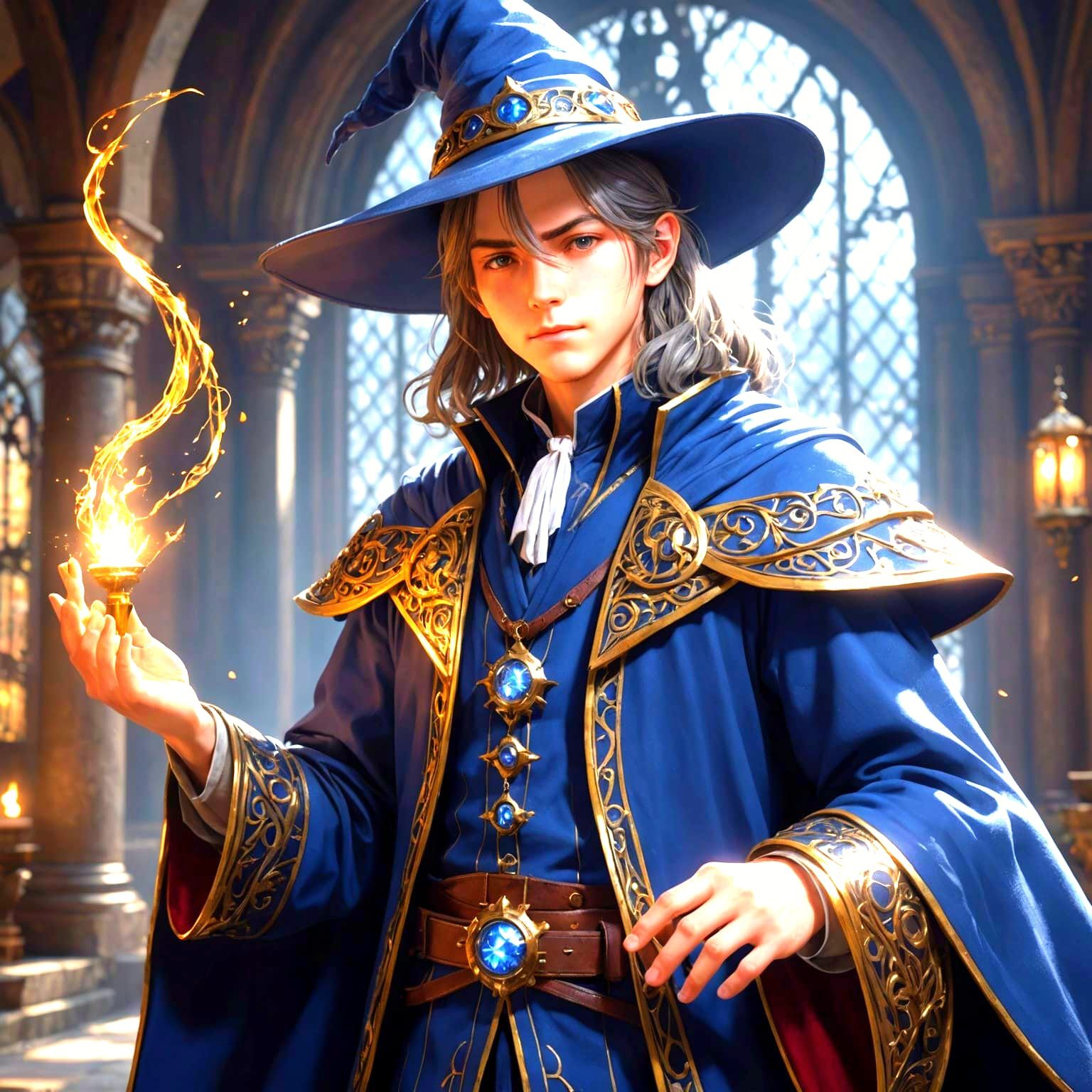 Teenage Wizard Expert in Magic: 3D Anime Art