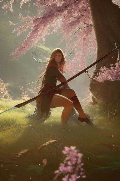 Sakura Forest Archer Concept Art