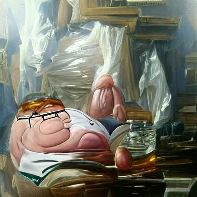 Peter Griffin as Oil Painting by Gurney