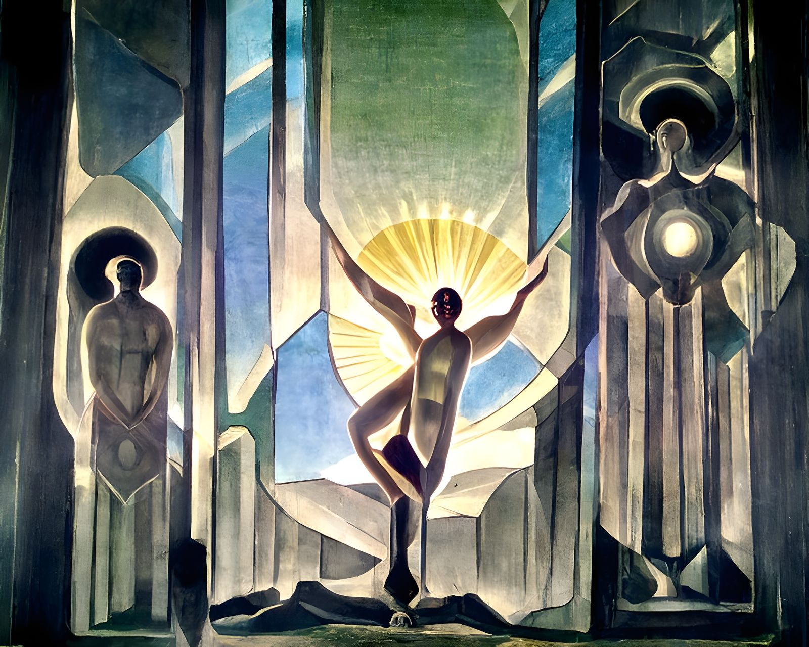Art Deco Rendering of an Enlightened Self