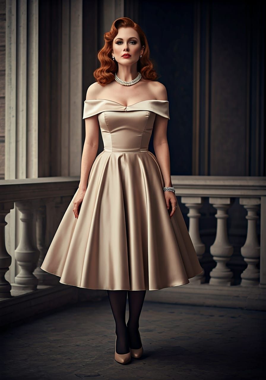 1950s Glamour Pin-Up in Cinematic Style