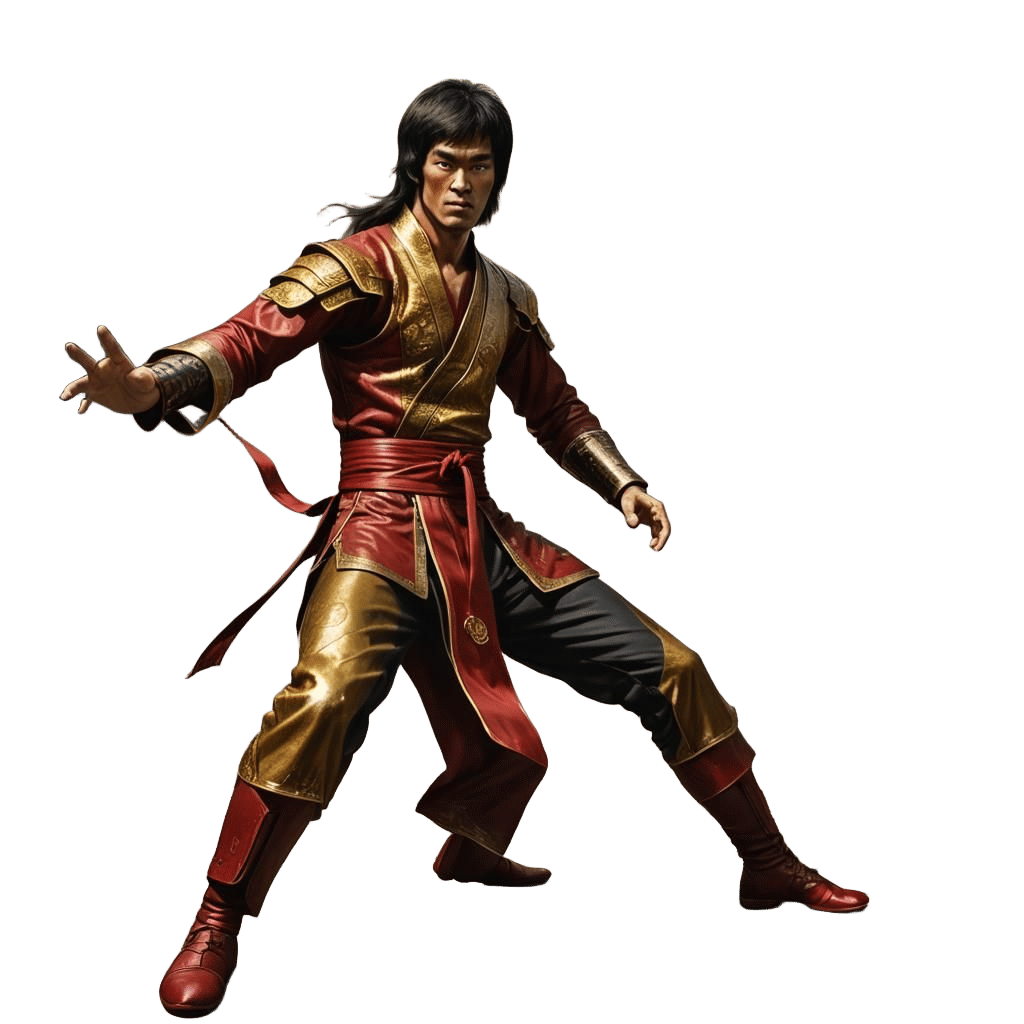 Bruce Lee as D&D Monk Warrior in Chinese Armor