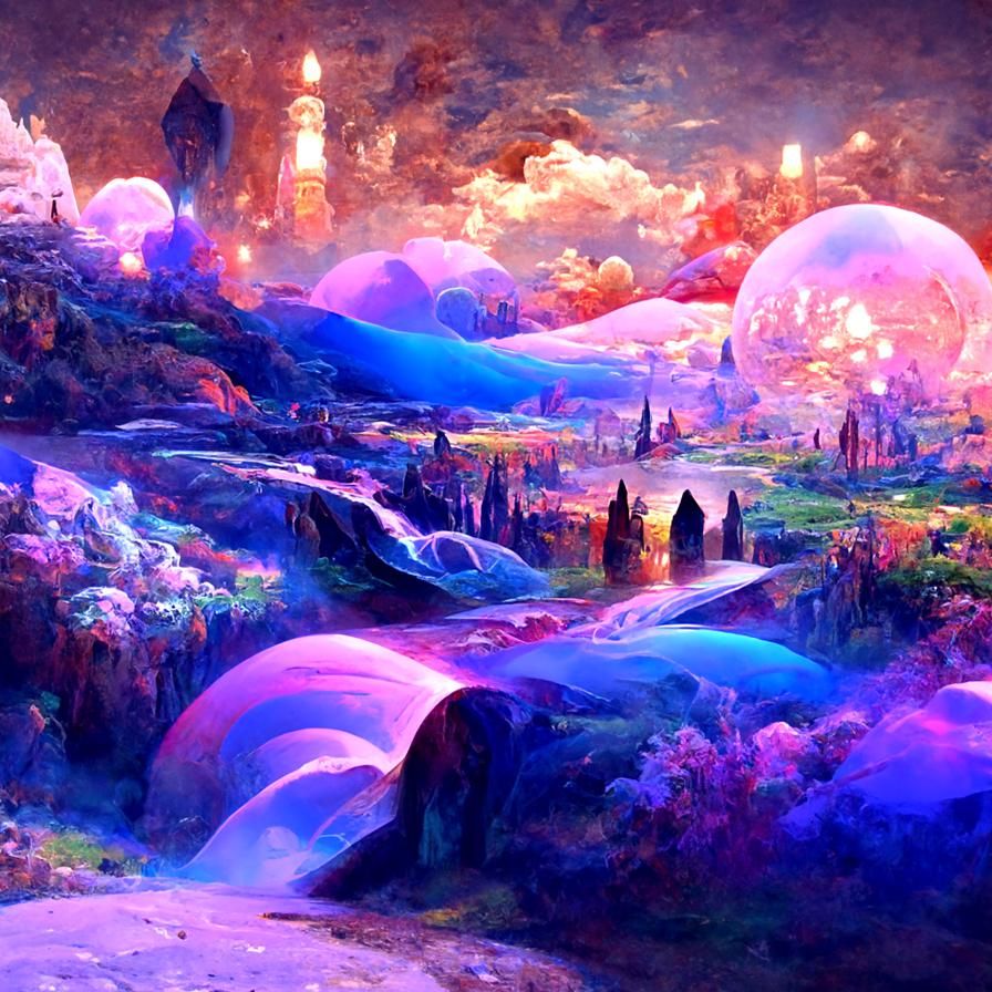 Luminous Abstract World: A Sci-Fi Fairytale