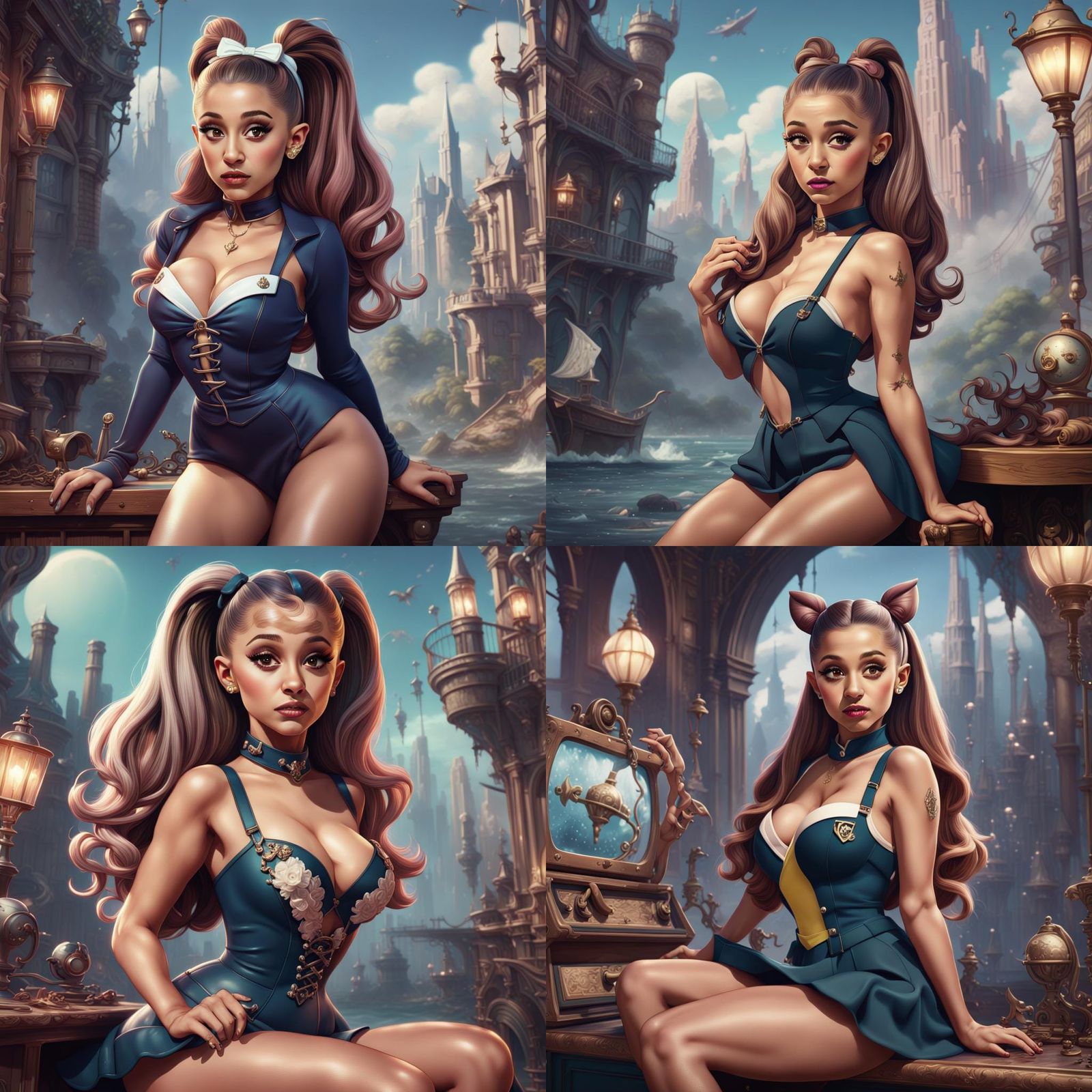 Ariana Grande Sci-Fi Pin-Up Concept Art