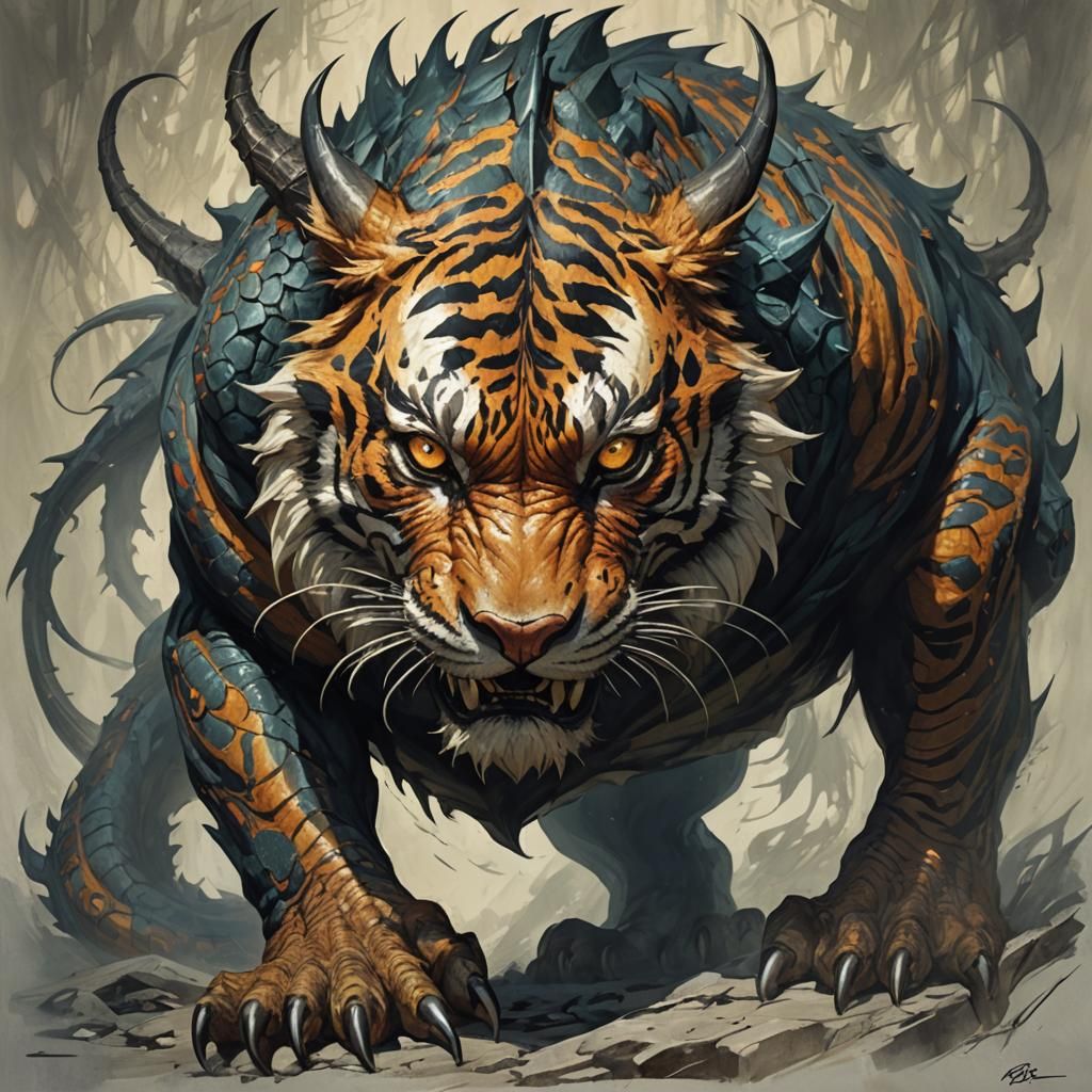 Tiger Striped Dragon in Sinister Style