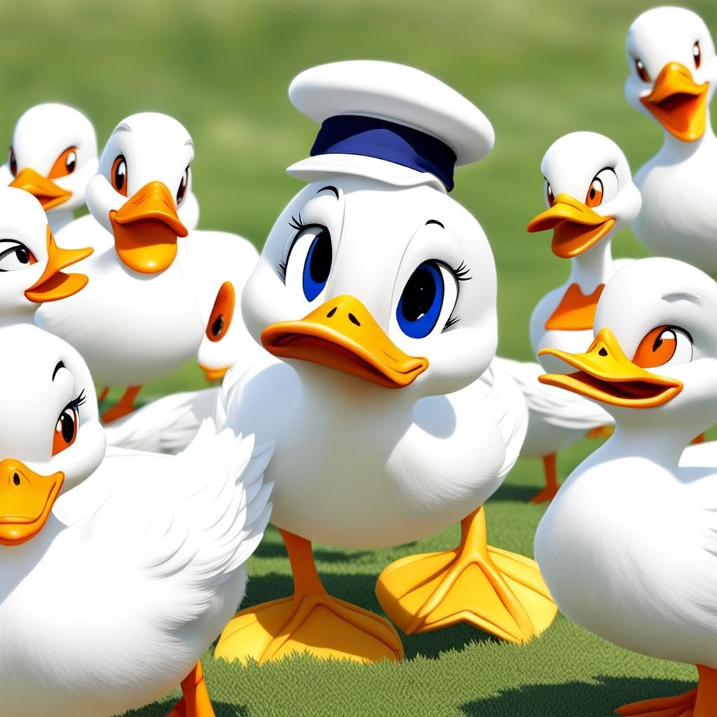 Lovestruck Donald Duck with OK Gesture