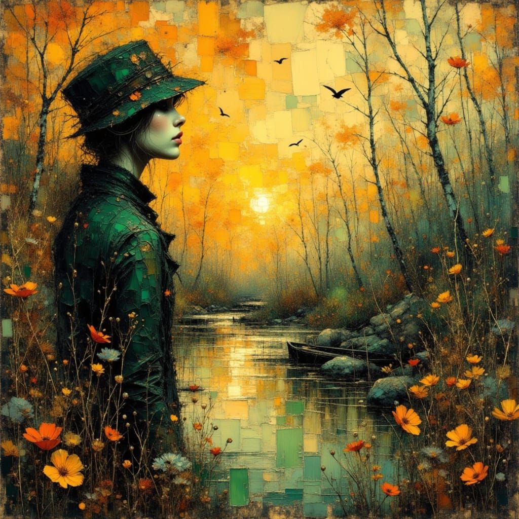 Vibrant Spring Landscape in Oil and Watercolor