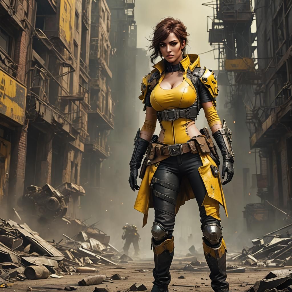 April O'Neil Warrior Portrait in Luis Royo Style