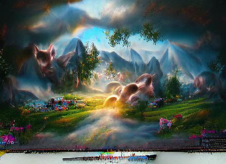 Fairy Wonderland: Astral Cosmic Illustration in Mixed Media