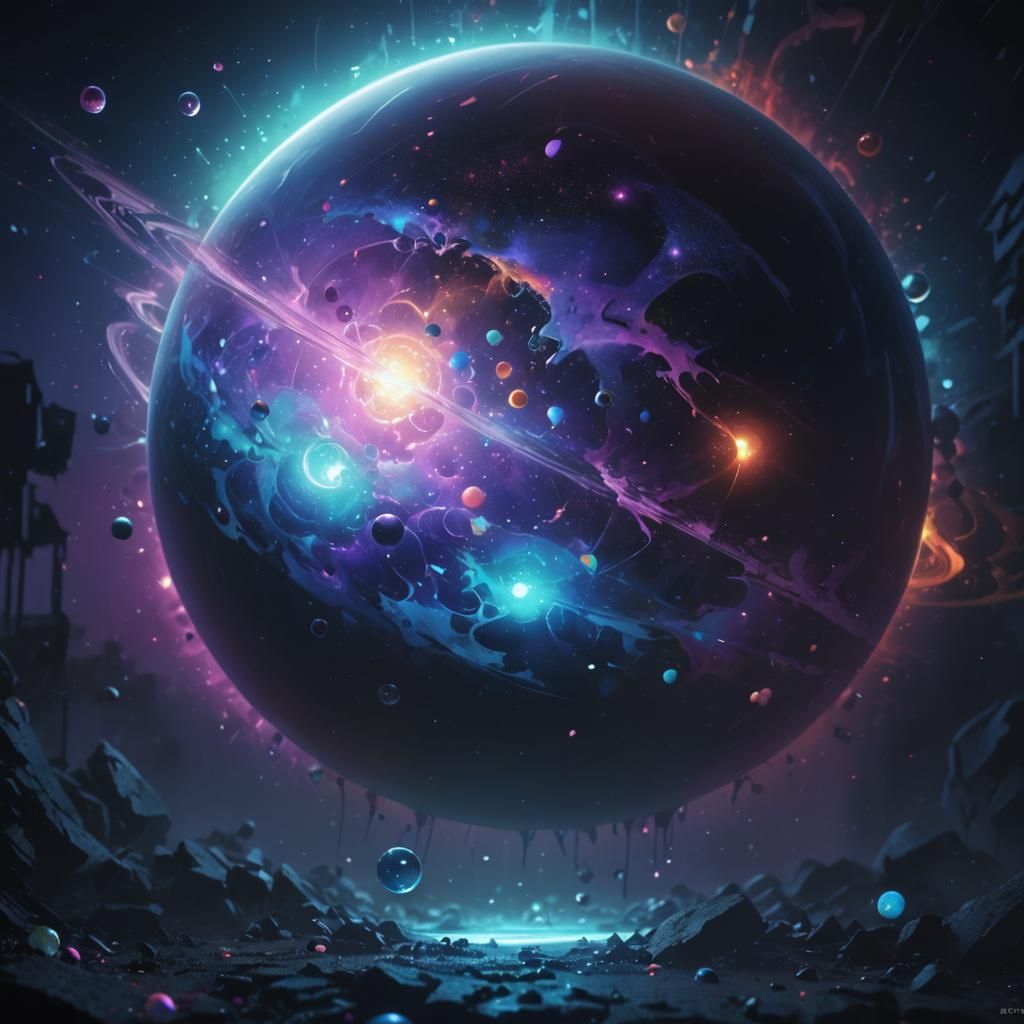 Iridescent Marble Planet Concept Art