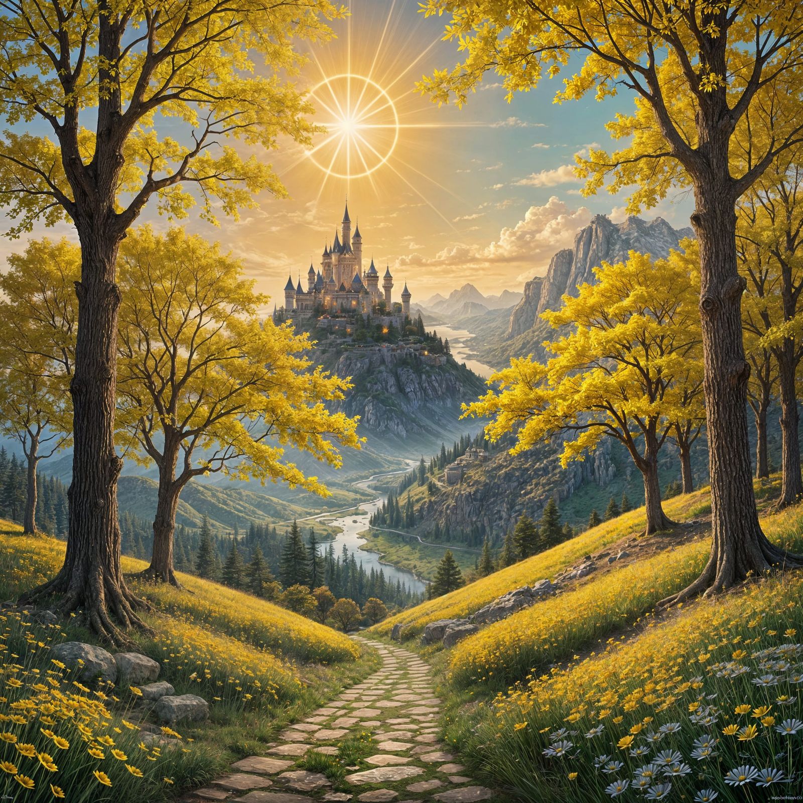 Golden Kingdom of Light: A Radiant Vista