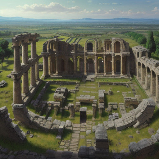 Ruins of the Great Theatre in ancient Miletus in Turkey
