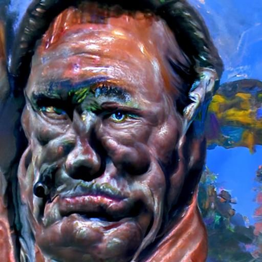 Schwarzenegger as Oil Painting by Gurney