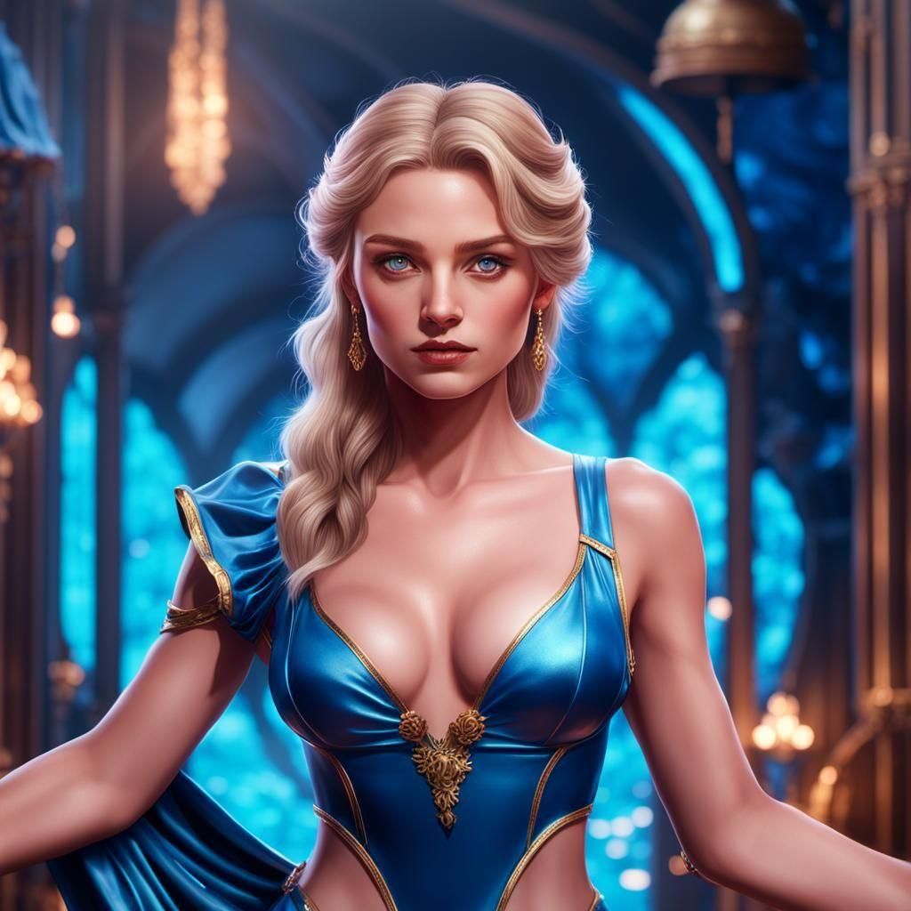 Beautiful Lady in Detailed Fantasy Concept Art