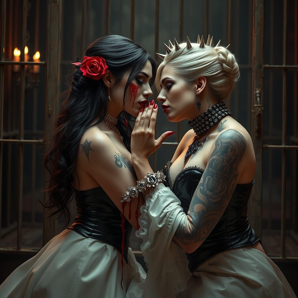 Vampire Mistress in Gothic Latex Attire