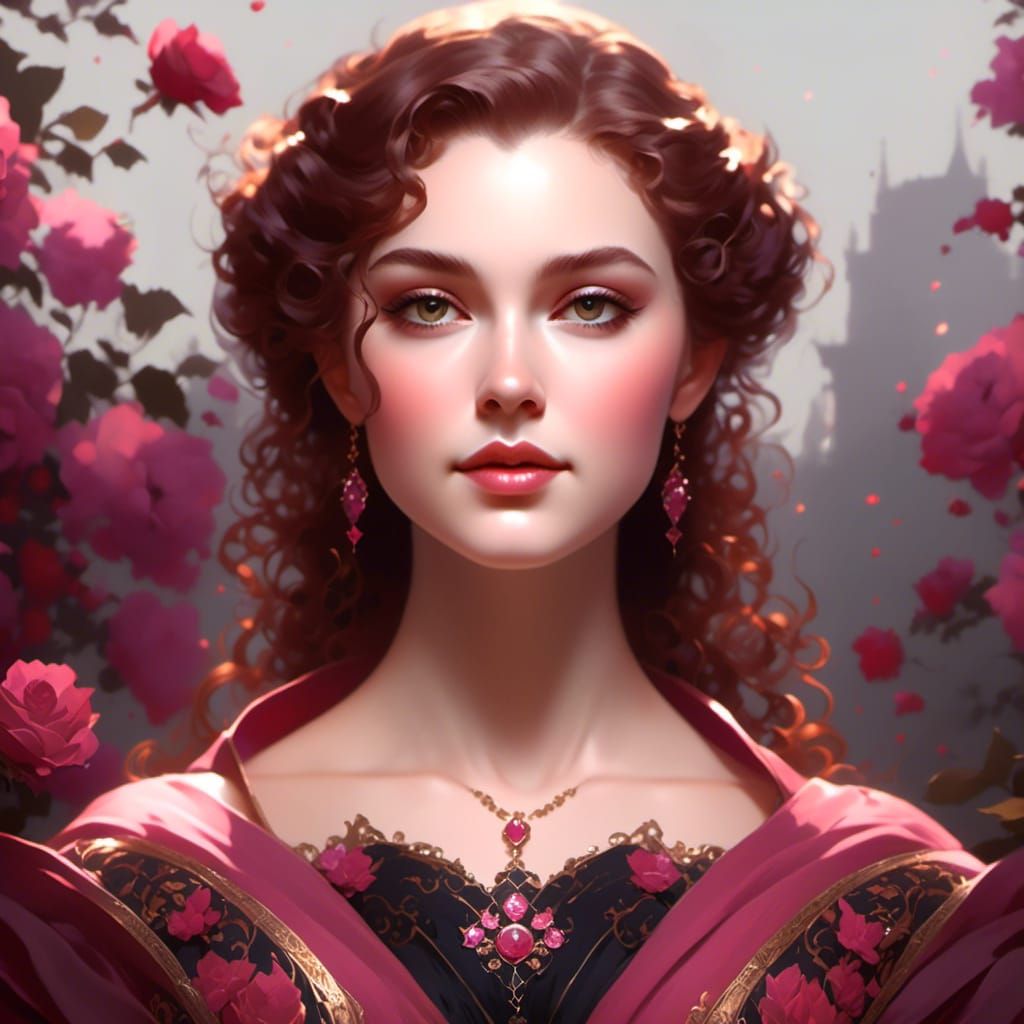 Princess Briar Rose Portrait in Hyperdetailed Concept Art