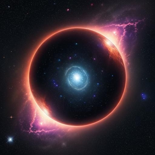 Spacecraft Soaring Through Light-Year in Cosmic Art