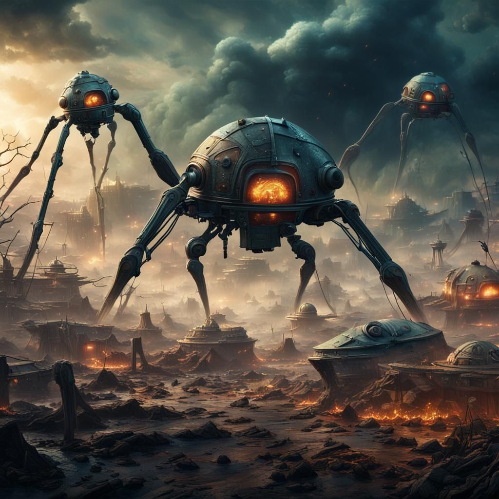 War of the Worlds Tripod: Detailed Matte Painting