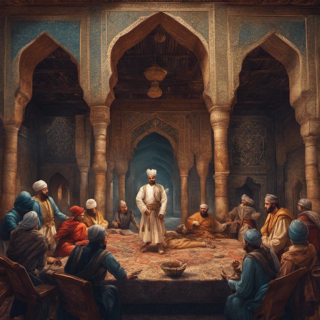 Sultan Mahammad II in His Castle, 1219