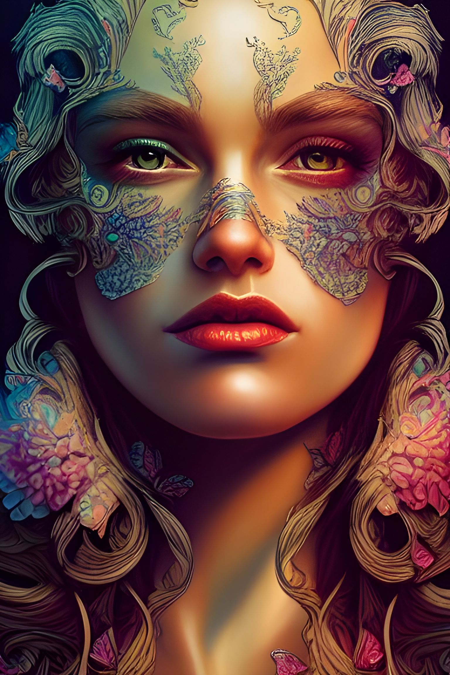 Woman Covered in Honey: Hyperrealistic Noir Photography