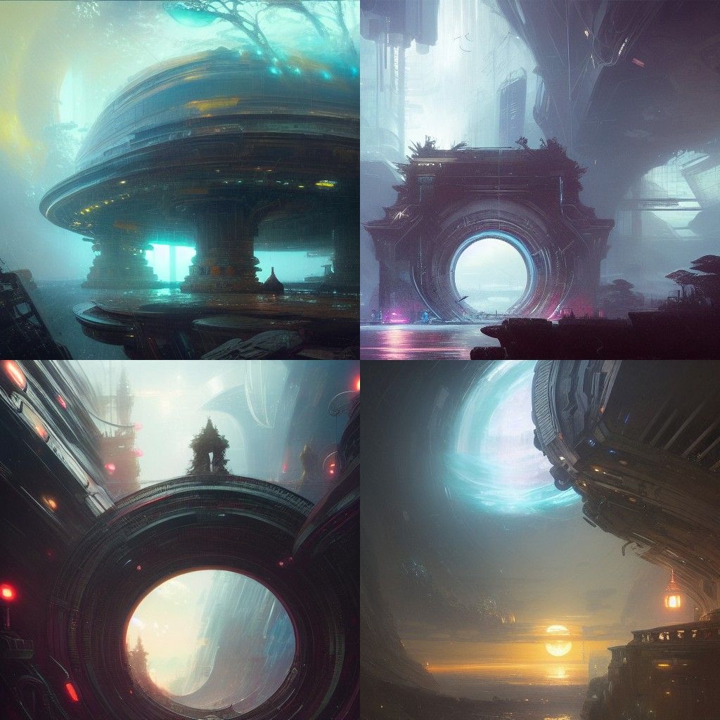 Stormy Night Portal: A Romanticist Vision