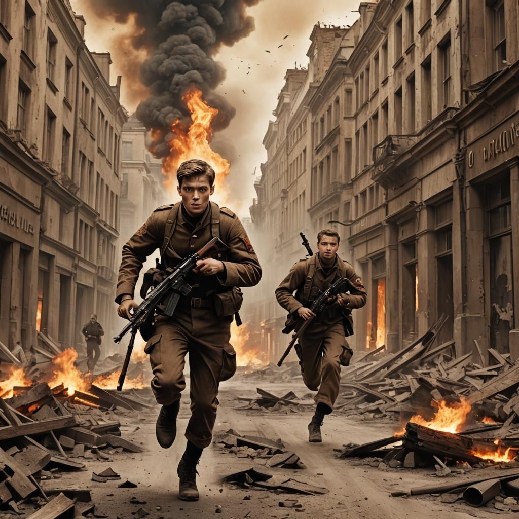 Warsaw Uprising: Young Insurgent in Burning City