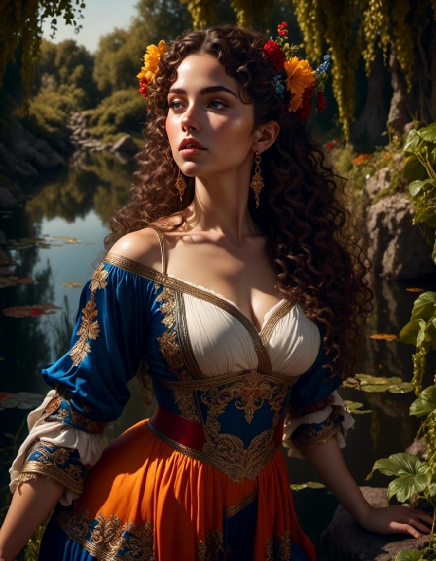 Greek Woman Portrait by Caravaggio in Oil