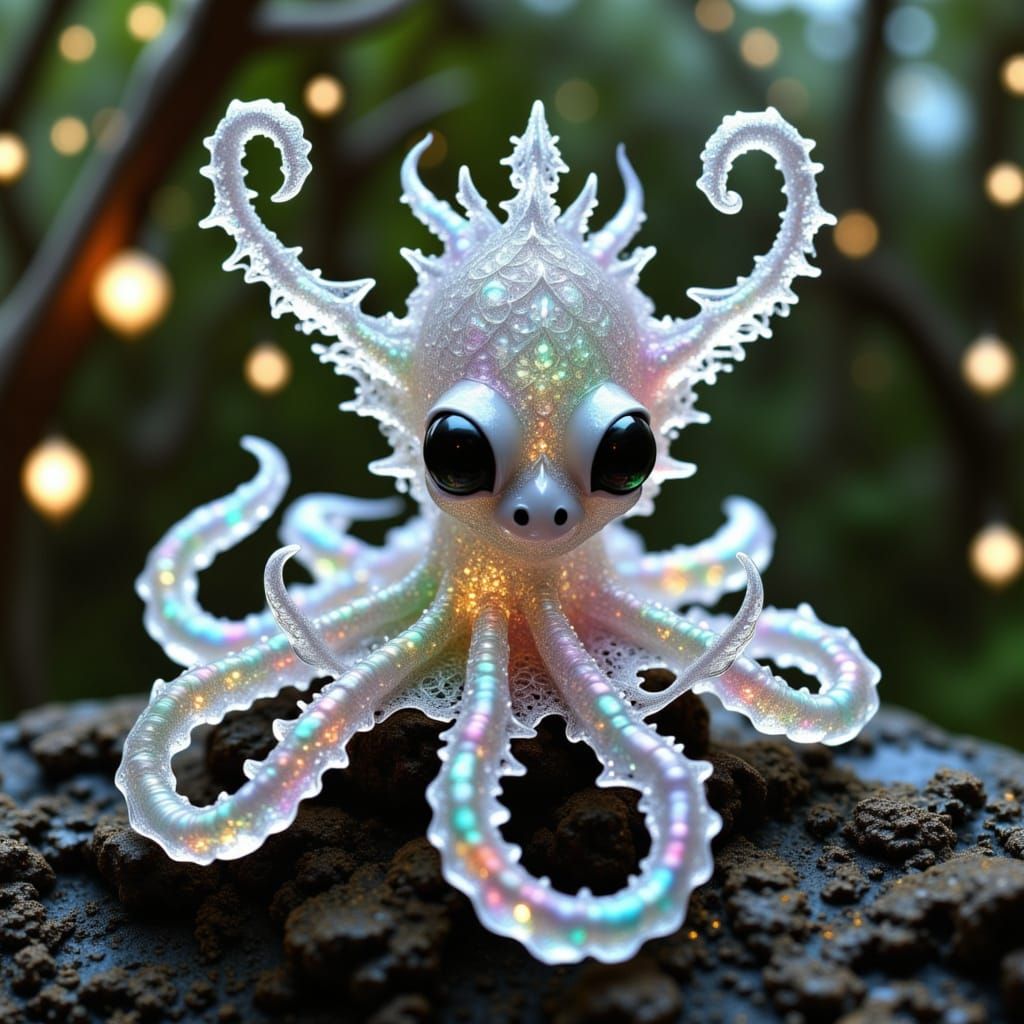 Crystal Octopus Gargoyle in Weightless Wonder