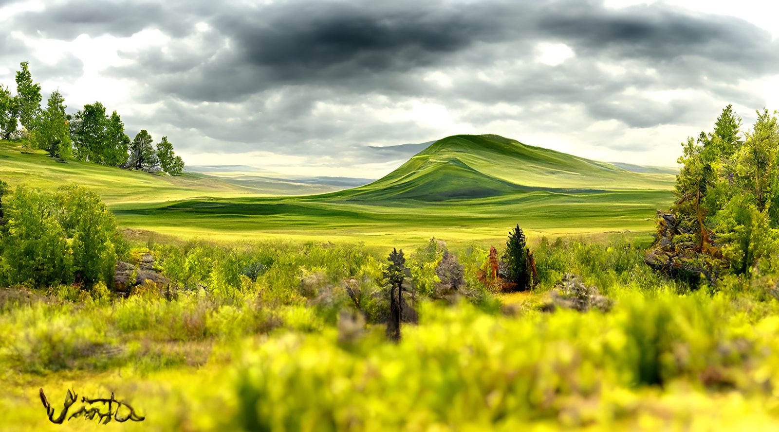 Picturesque Landscape Vista in Photography Style