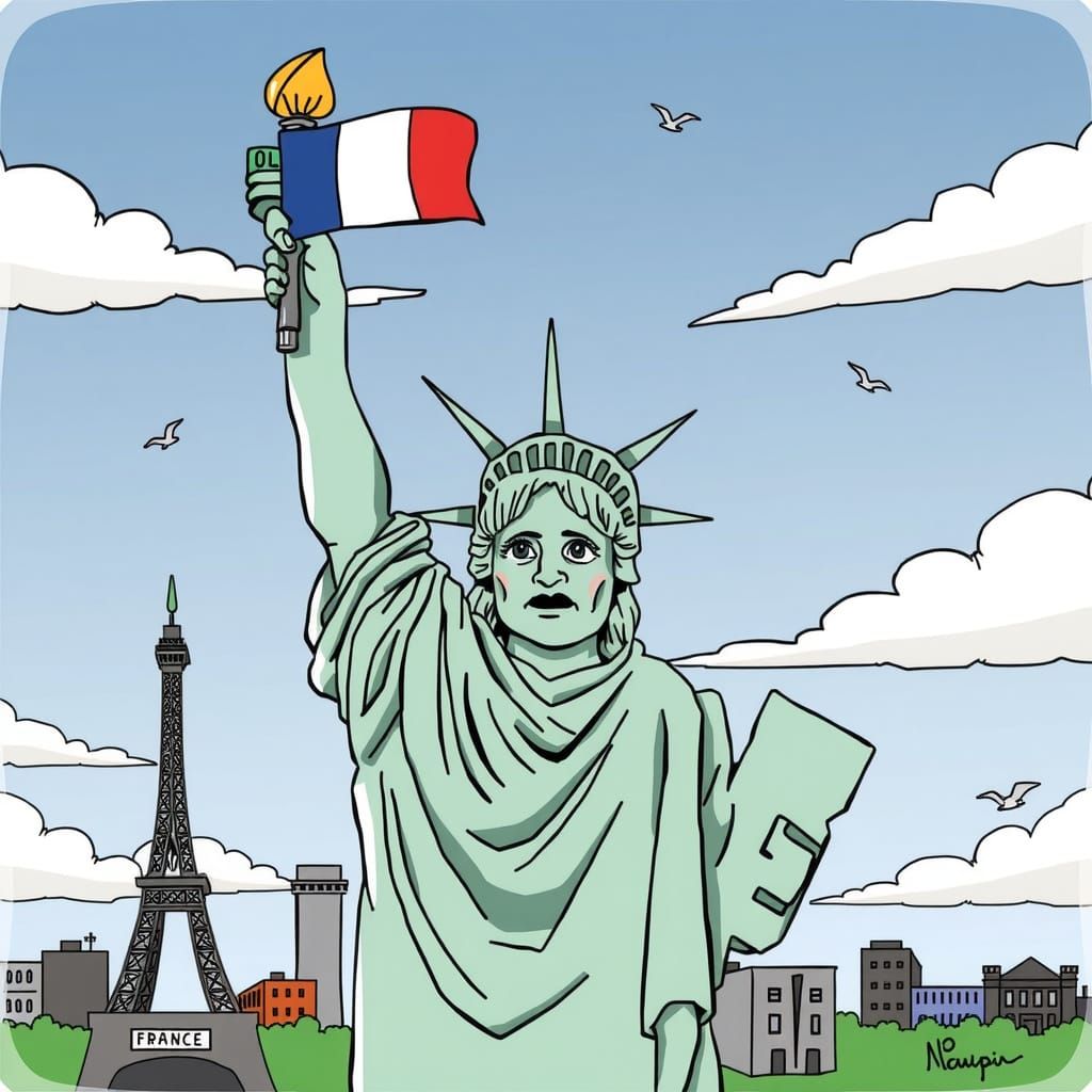 France Demands Statue of Liberty Back in Cartoon