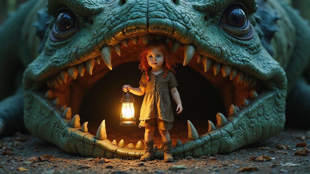 Fearless Young Girl Defies Ancient Dragon