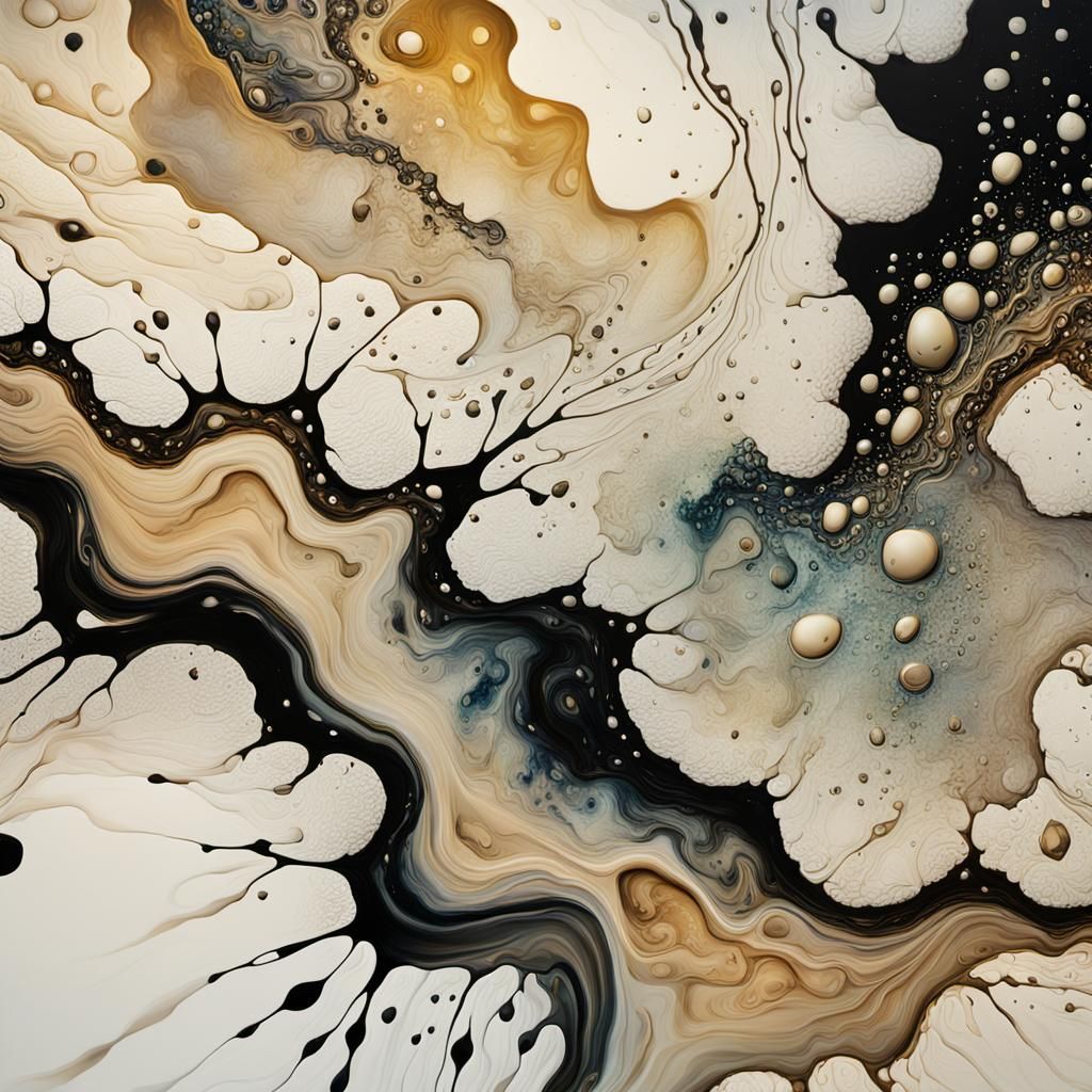Mesmerizing Fluid Art in Abstract Expressionism Style