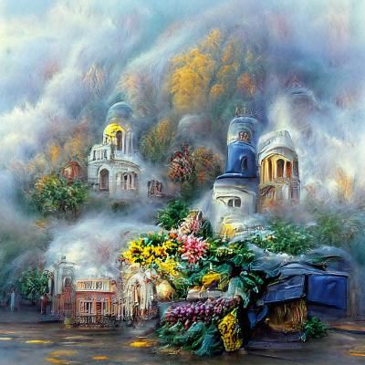 Ethereal Fantasy Ukraine in Hyperdetailed Mist