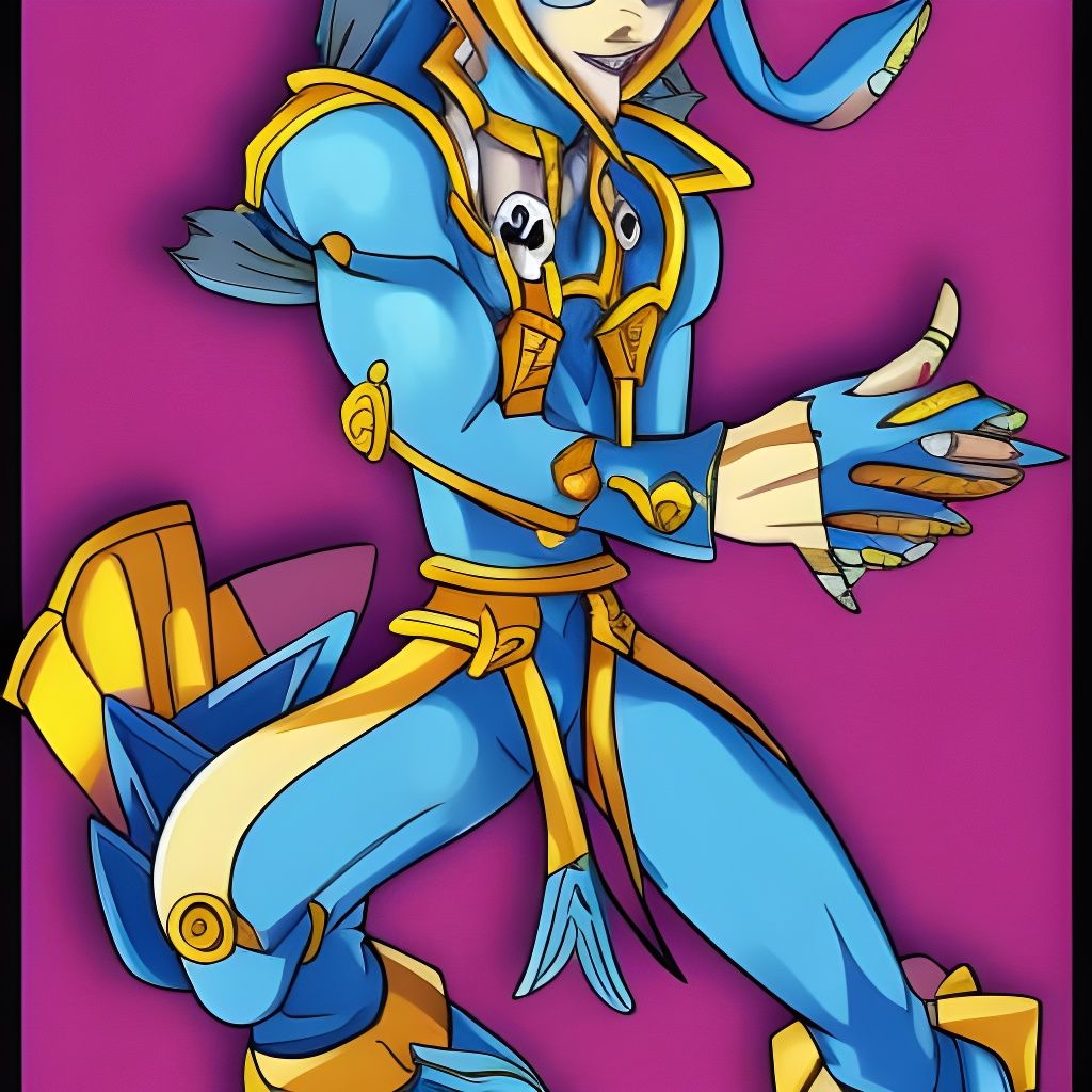 Fishman Prince in Yu-Gi-Oh! Art Style
